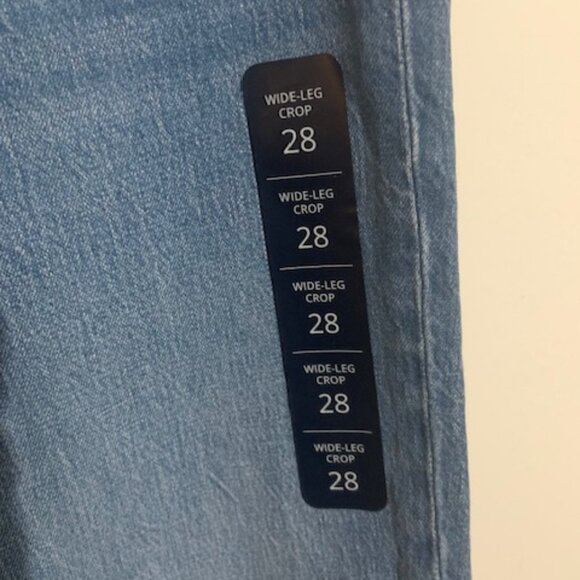 NWT J. Crew Patch Pocket Wide-Leg Crop All-Day Stretch Jeans - Size 28 - Picture 2 of 5
